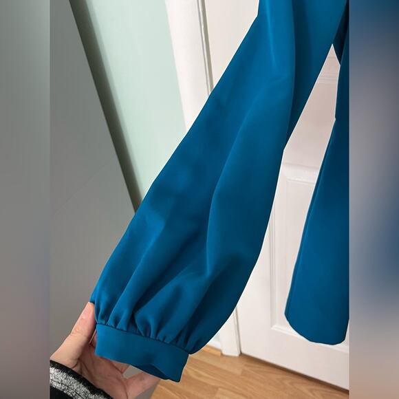 Milly Blue Molly Italian Cady Mini Dress 4 - Picture 4 of 7